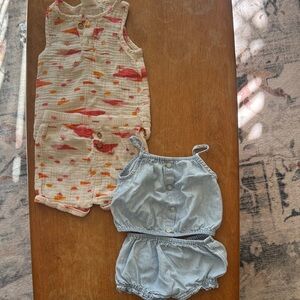 Adorable Baby Romper Set - Multicolor and Blue